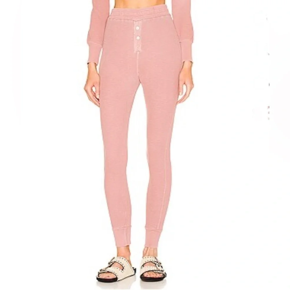Tularosa Green The Vista Henley‎ Top & Legging in Rose Pink Size Extra Small